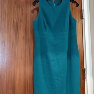 Vintage teal fitted dress, size 6/8